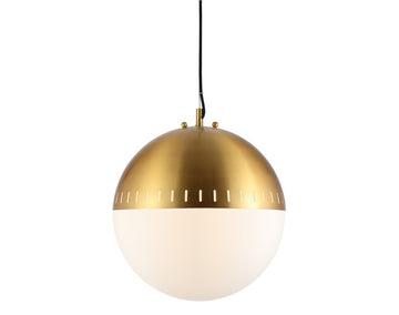 Remy 15.75" Adjustable Iron/Glass Art Deco Mid Century Globe LED Pendant - JONATHAN Y